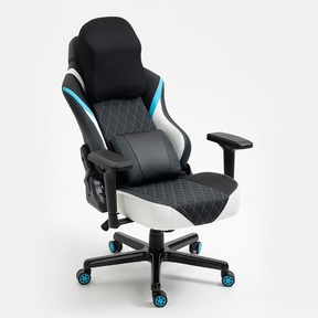 Cadeira Gamer Branca e Azul - LCC039