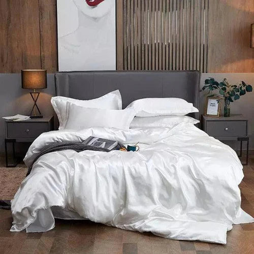 Conjunto de Roupas de Cama Cetim Lumière Casa + 2 Fronhas Luxo