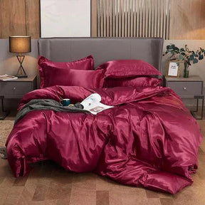 Conjunto de Roupas de Cama Cetim Lumière Casa + 2 Fronhas Luxo