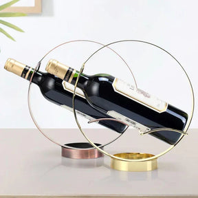 Suporte de Vinho em Circulo Lumière Casa - Toque de Elegância para sua Decoração